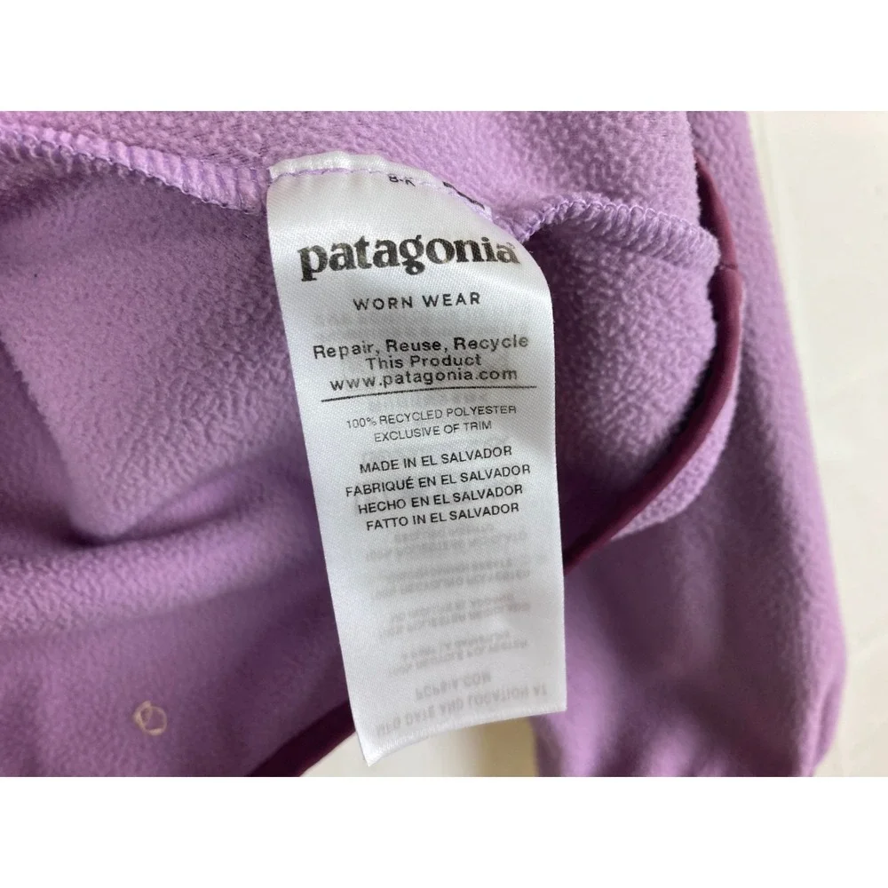 Patagonia Synchilla Snap-T Fleece Women M Lavender Sweater Granola Hiking